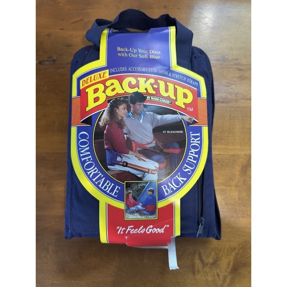 VTG Deluxe Back-Up By Nada Chair Lumbar Back Support Portable Back Sling- NEW